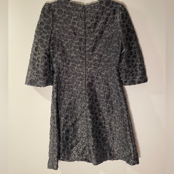 Co Navy Metallic A-Line Dress with Side Seam Pockets - Picture 3 of 4